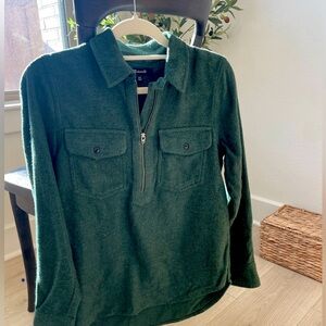 Madewell Flannel Shirt XXS Dark Green